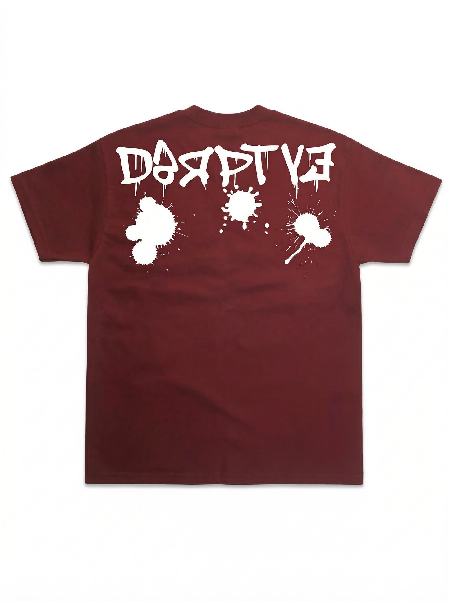 DISRUPTIVE SPLASH T-SHIRT – BURGUNDY